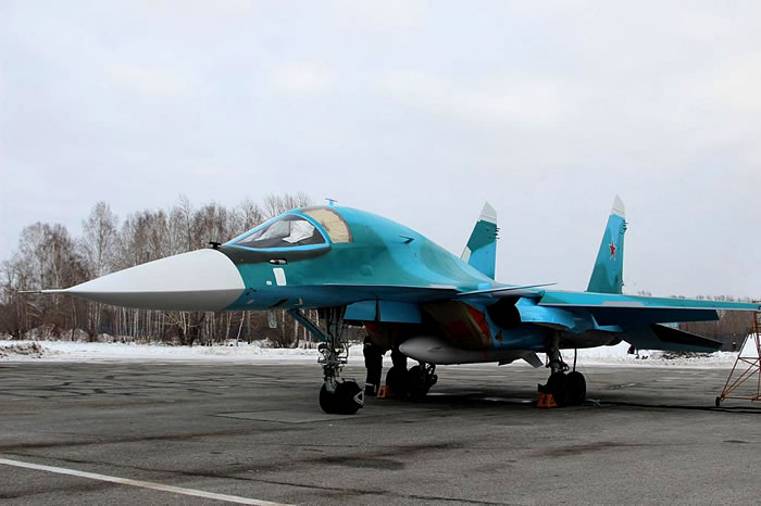 Финальный Су-34, изготовленный на Новосибирском авиазаводе по контракту 2012 г.