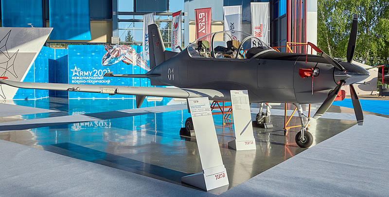 Турбовинтовой учебно-тренировочный самолет УТС-800 впервые был продемонстрирован в ходе форума &#171;Армия-2021&#187;.