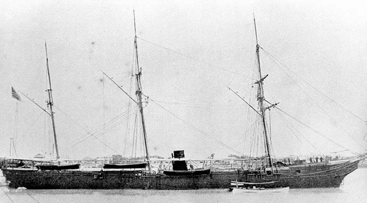 Шлюп Wachusett, на борту которого зародилось учение о морской силе.