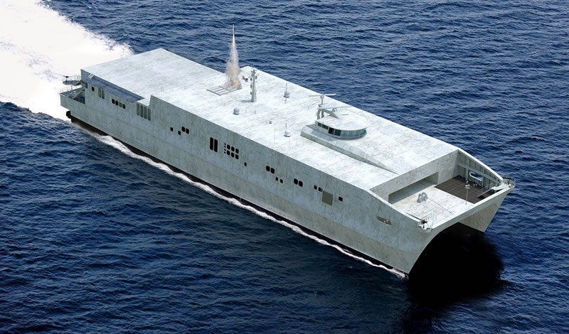 Перспективный большой БЭК на базе быстроходного экспедиционного транспортного корабля типа Spearhead.