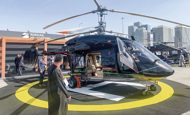 Натурная экспозиция холдинга &#171;Вертолеты России&#187; на выставке IDEX 2023.