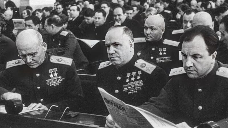 Маршал Советского Союза Г.К. Жуков и генерал-полковник В.С. Абакумов.